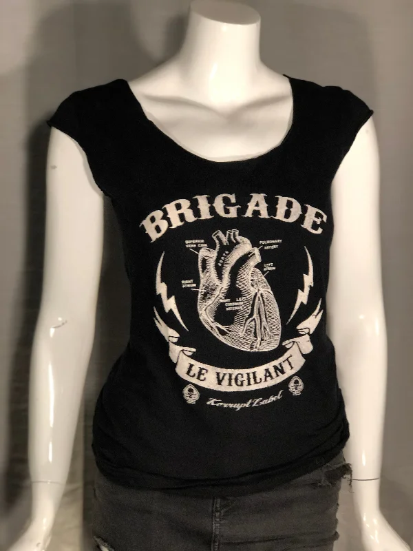 Brigade Women's Tee Graphic Embroidered Appliqued