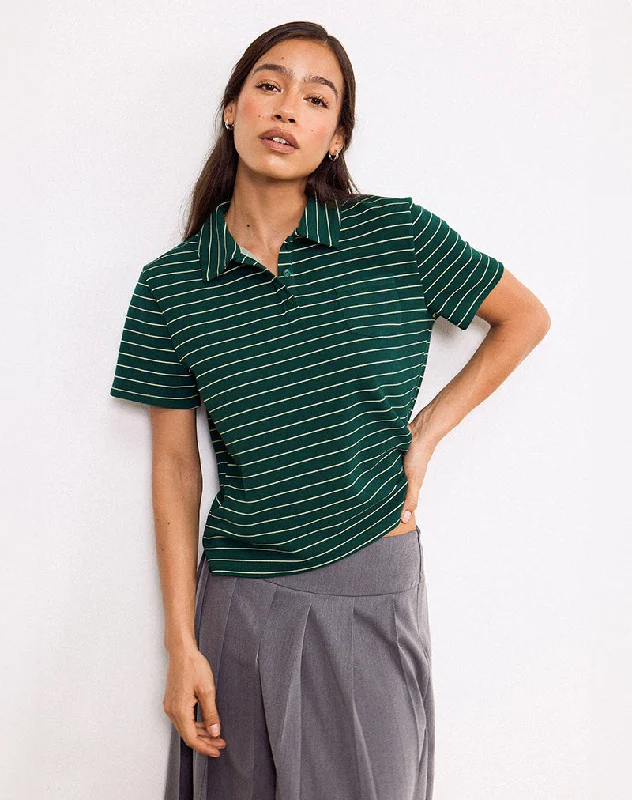 Bupolo Shirt in Bottle Green Comfortable Stretch Short Shirt