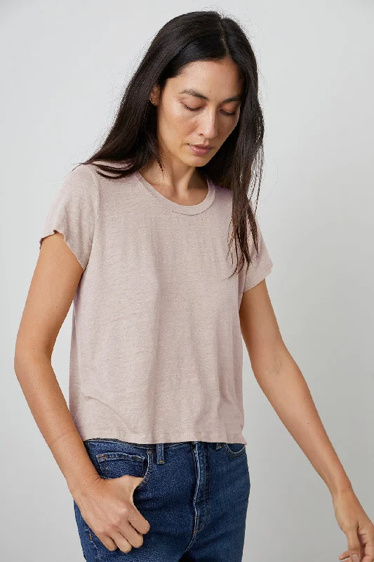 CASEY SHORT SLEEVE CREW NECK TEE Ribbed T-Shirt High Neck Heavyweight