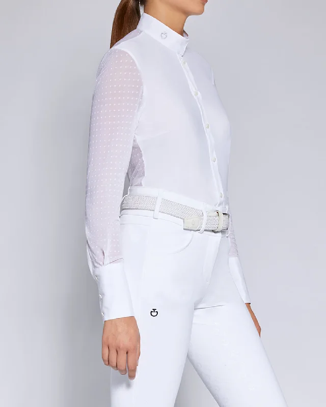 Cavalleria Toscana CT Jersey Polka Dot Long-Sleeved Shirt Classic Short Sleeve Tunic Cavalleria Toscana CT Jersey Polka Dot Long-Sleeved Shirt Classic Short Sleeve Tunic