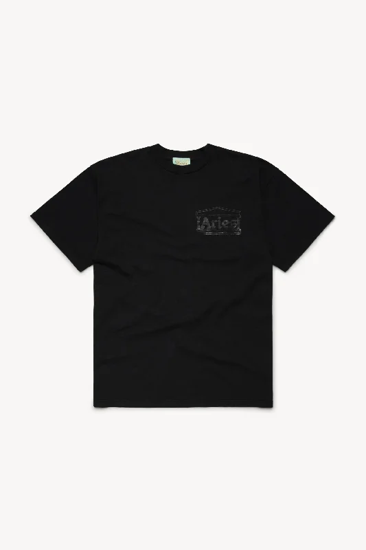 Temple SS Tee Notch Collar Peter Pan Collar Cowl Neck
