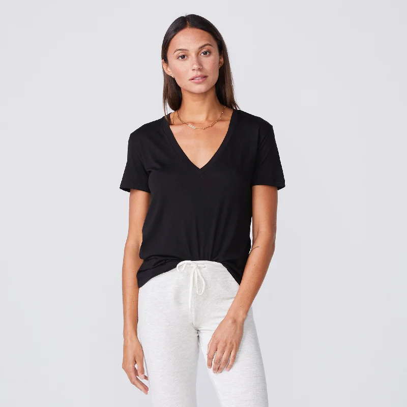 Cotton Modal Relaxed V Neck Tee Jersey Fabric Tulle Fabric Batik Fabric
