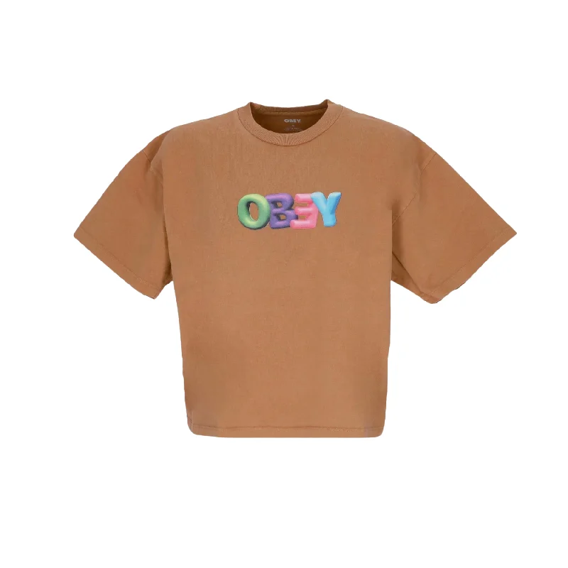 Custom Crop Tee - Brown Sugar Zippered Buttoned Snapped