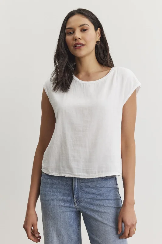 DANIELLA CREW NECK TEE Oversized T-Shirt Spandex breathable