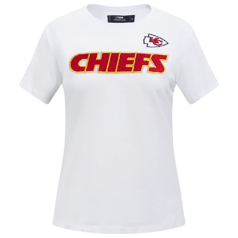 NFL KANSAS CITY CHIEFS CLASSIC WOMEN'S SJ SLIM FIT TEE (WHITE)