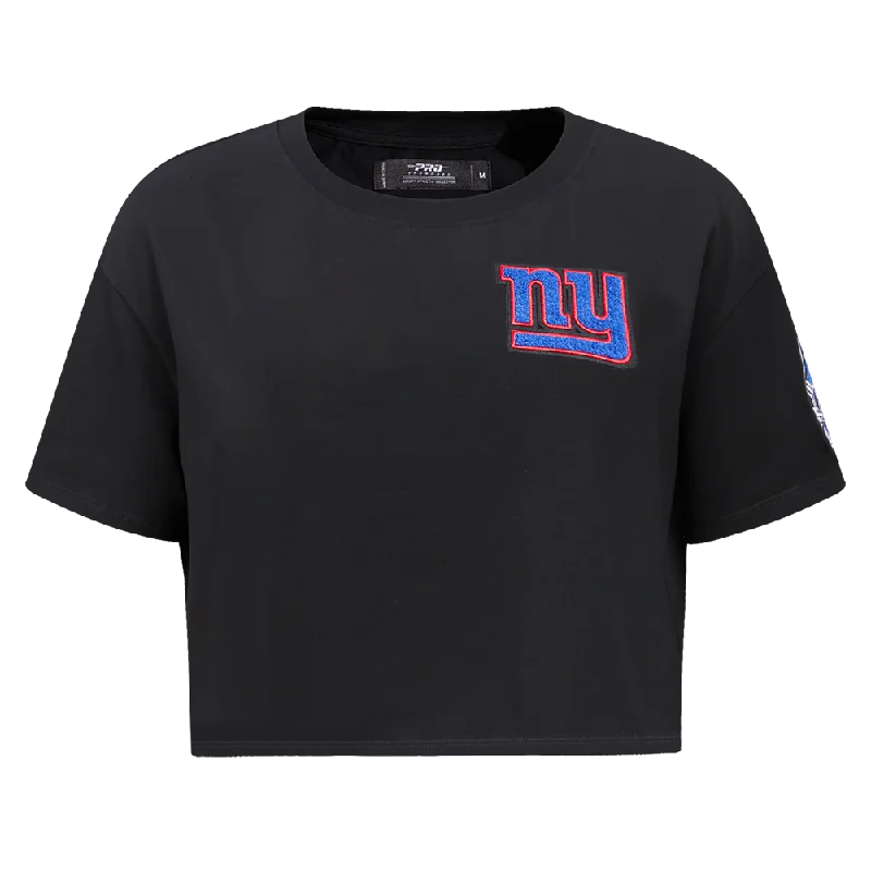 NFL NEW YORK GIANTS CLASSIC WOMEN'S SJ BOXY TEE (BLACK)