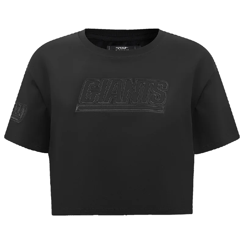 NFL NEW YORK GIANTS NEUTRAL WOMENS BOXY TEE (BLACK)