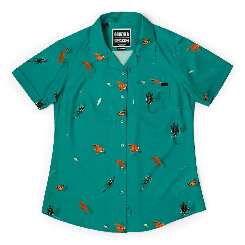 Godzilla “Monsters Unleashed” – Women's KUNUFLEX Short Sleeve Shirt Soft Cotton Short Shirt Godzilla “Monsters Unleashed” – Women's KUNUFLEX Short Sleeve Shirt Soft Cotton Short Shirt
