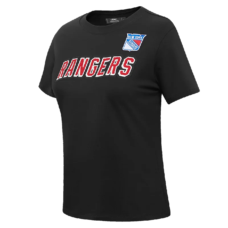 NHL NEW YORK RANGERS CLASSIC WOMEN'S SJ SLIM FIT TEE (BLACK)