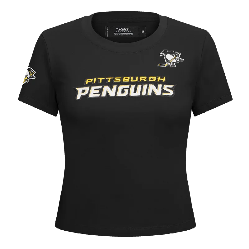 NHL PITTSBURGH PENGUINS CLASSIC WOMEN'S SS SLIM FIT TEE (BLACK)