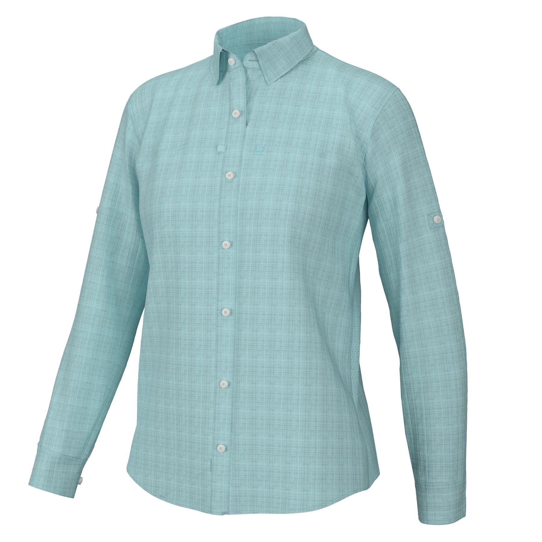 Huk Women's Tide Point Long Sleeve Cross-Dye Button Up Shirt 2023