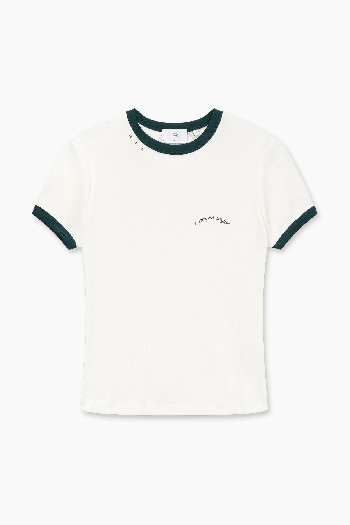 I AM NO ANGEL TEE | OFF WHITE GREEN COMBO Front Pockets Side Pockets Patch Pockets