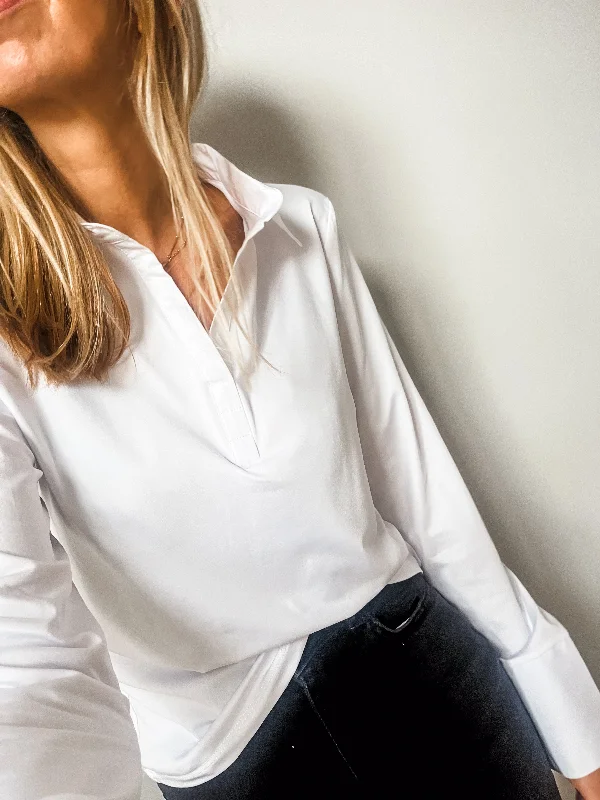 Jersey Layering Shirt Fashionable Tied Short Sleeve