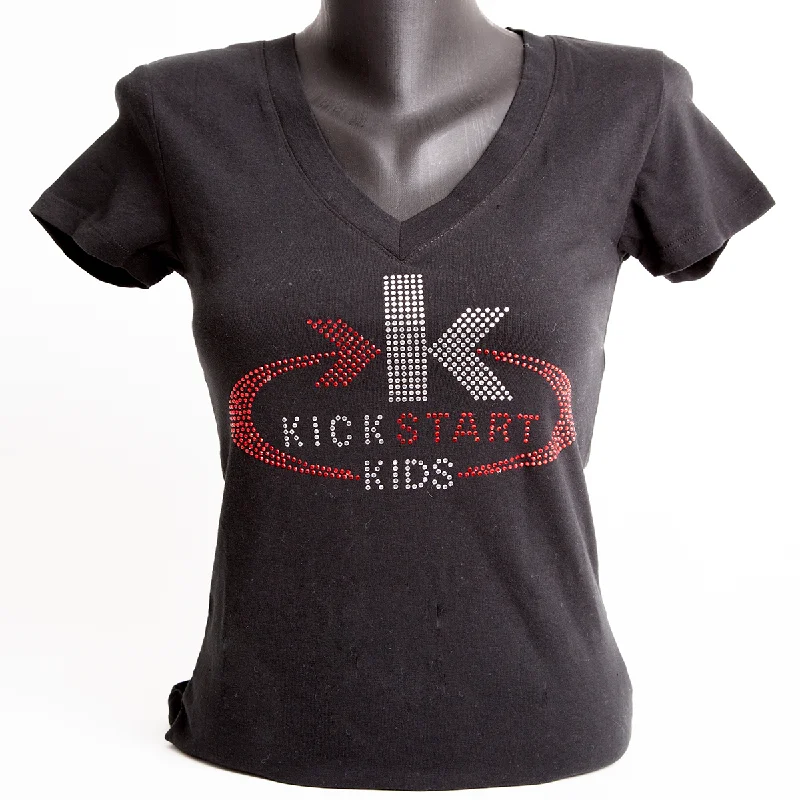 Ladies Logo Bling Shirt Stylish Round Neck Shirt