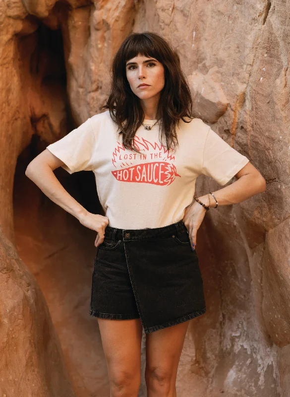 Lost in the Hot Sauce Tee Jersey Fabric Tulle Fabric Batik Fabric