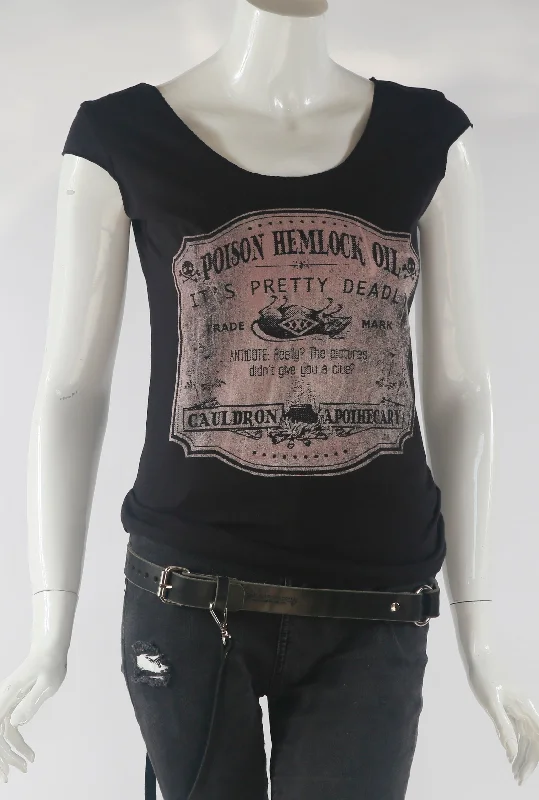 Poison Hemlock Women's Tee Handmade Hand-knitted Hand-woven