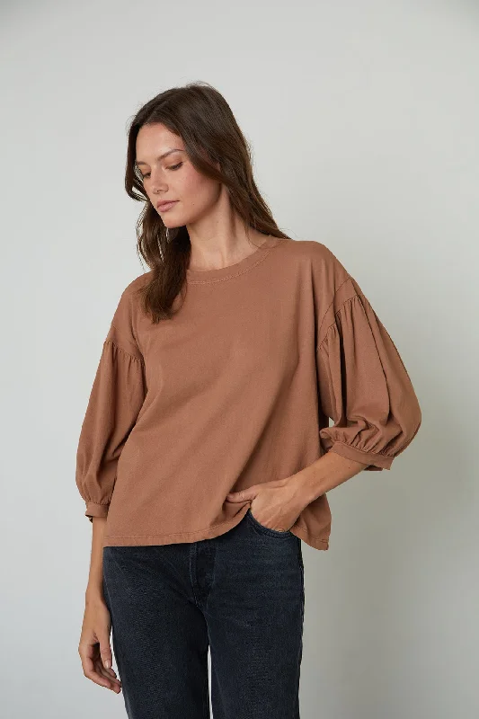 PRUDY 3/4 SLEEVE TEE Anti-Pilling Machine Wash Handmade