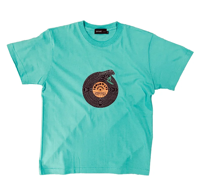 Record wave graphic Tee 5.6oz SSL-412 Modern Contemporary Chic