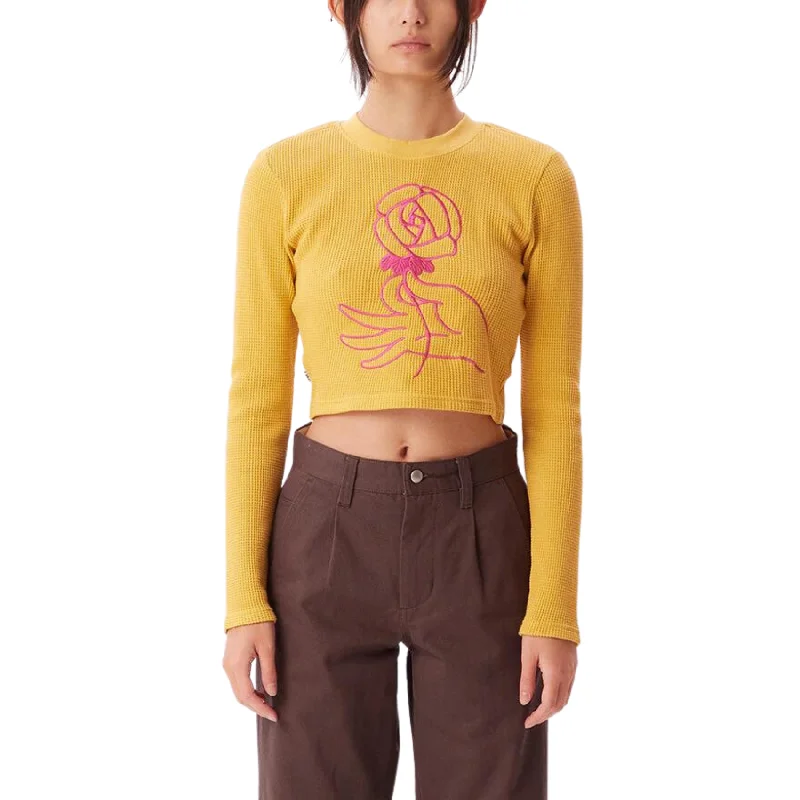 Rose Waffle Tee Ls - Gdh Elasticated Padded Insulated