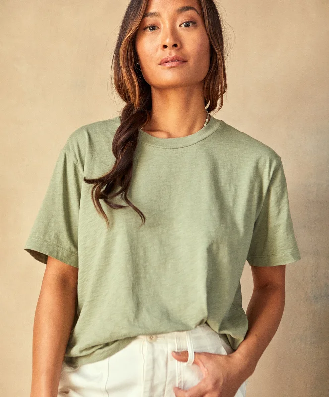 Saltwater Slub Tee Real Fur Shearling Chenille
