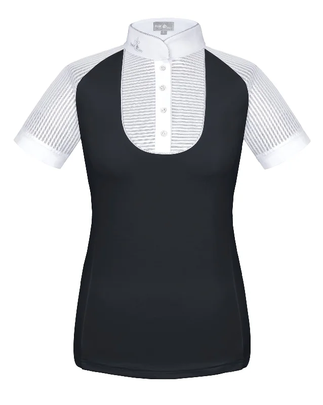 Short Sleeve Competition Shirt Justine Airy Elegant Button-Down Short Shirt
