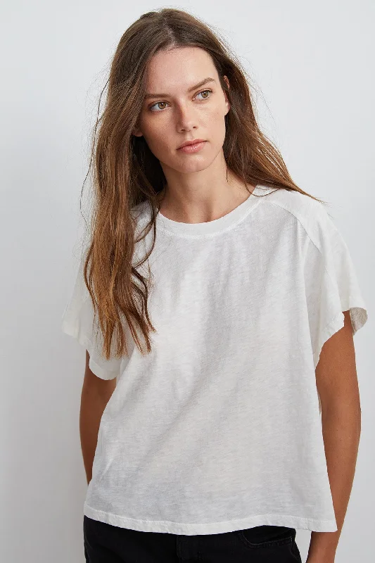 SUNNI CREW NECK TEE Boxy Fit Fitted Loose