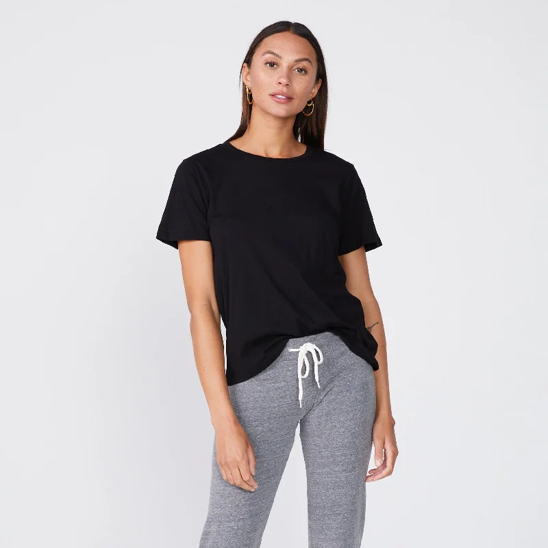 Super Fine Jersey Oversized Crew Neck Tee Oversized T-Shirt Spandex breathable