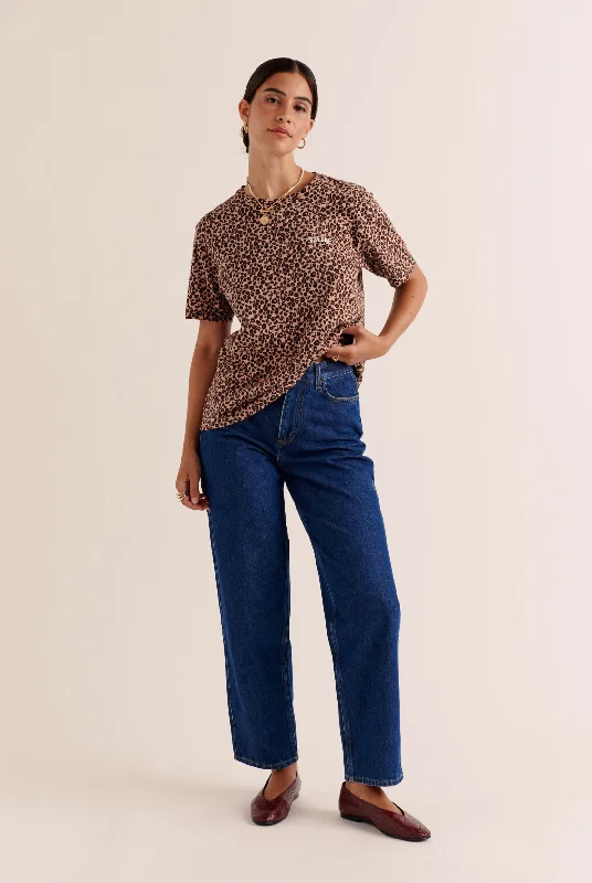 Tee-shirt Bree léopard Cozy Summer Short Shirt