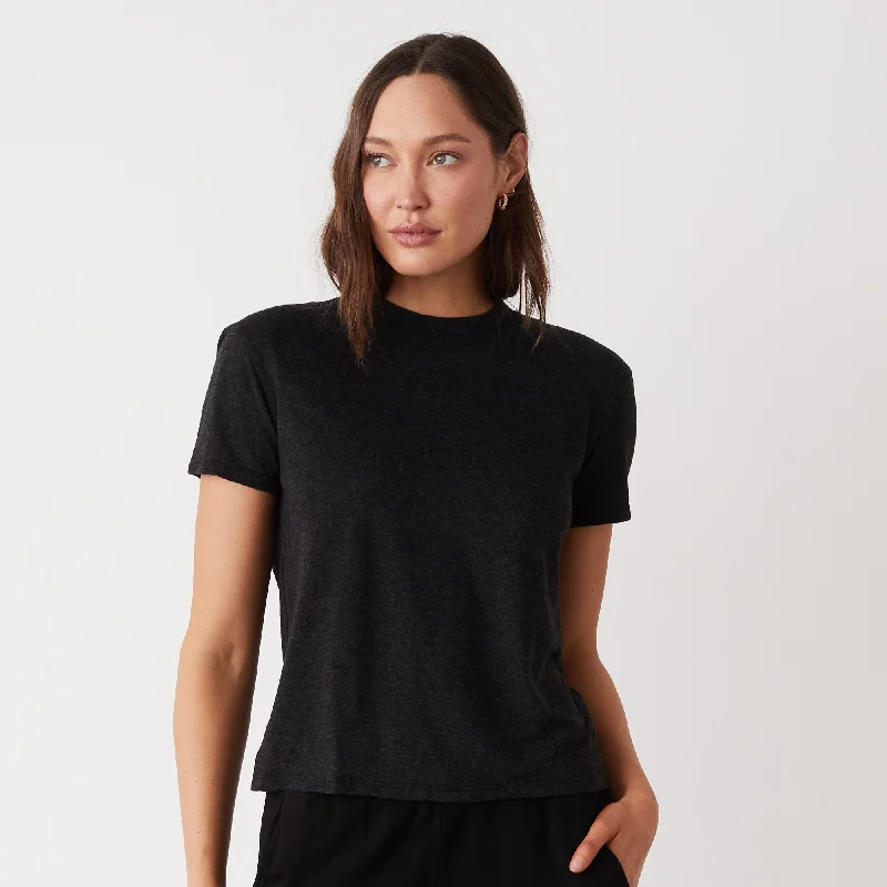 Textured Tri-Blend Basic Crew Neck Tee Terry Blend Velvet Blend Canvas Blend
