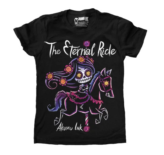 The Eternal Ride Women Tshirt Fashionable Cuffed Short Sleeve