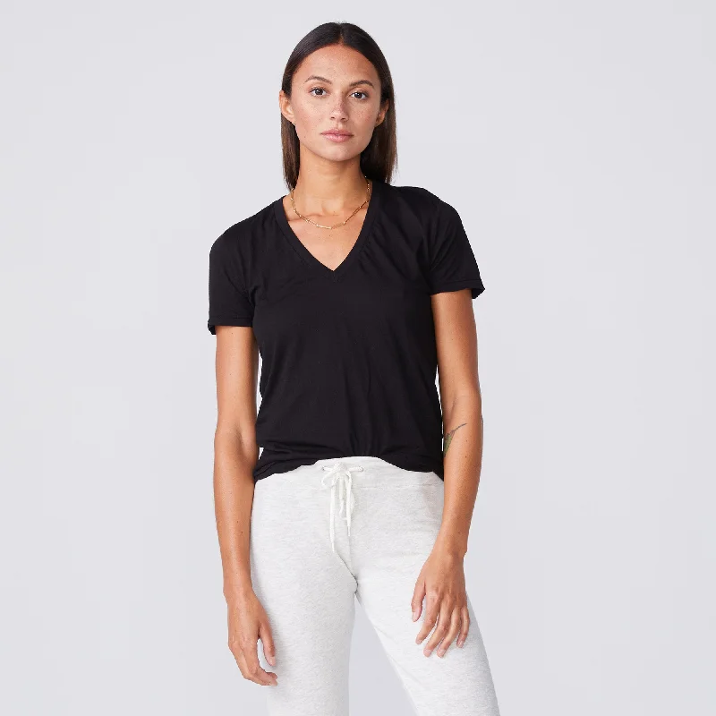 Tissue Fitted V Neck Tee Rayon Fabric Velvet Fabric Corduroy Fabric
