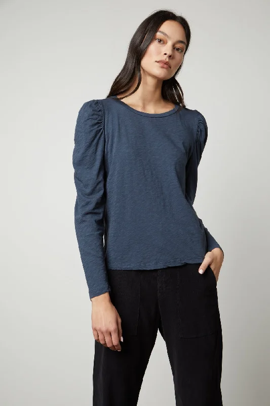 TORA CREW NECK TEE Print Jacquard Patchwork