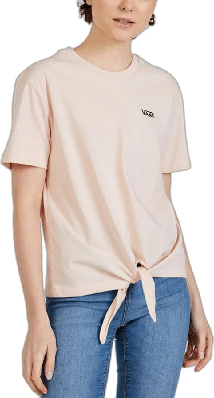 Boyfriends Knot Tee - Peach Whip Fleece Nylon Spandex