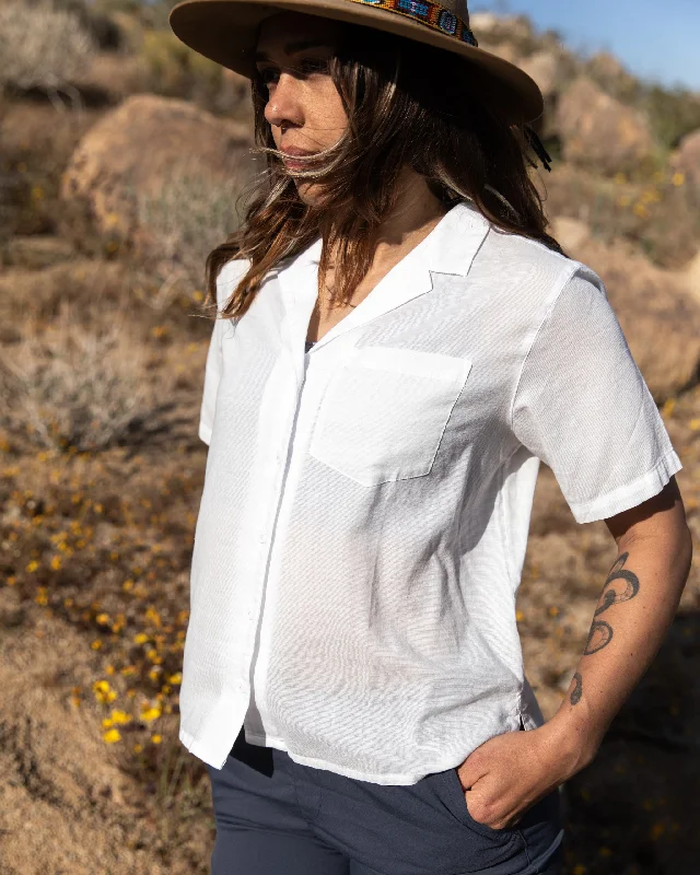 W's Verano Camp Collar Shirt Comfortable Short Sleeve Tee