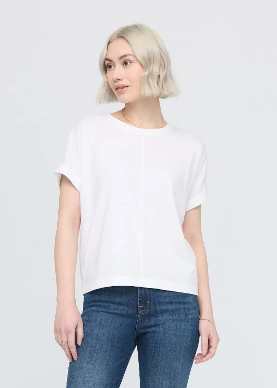 PurePima Dolman Tee - White Thin T-Shirt Open Front Quick Dry