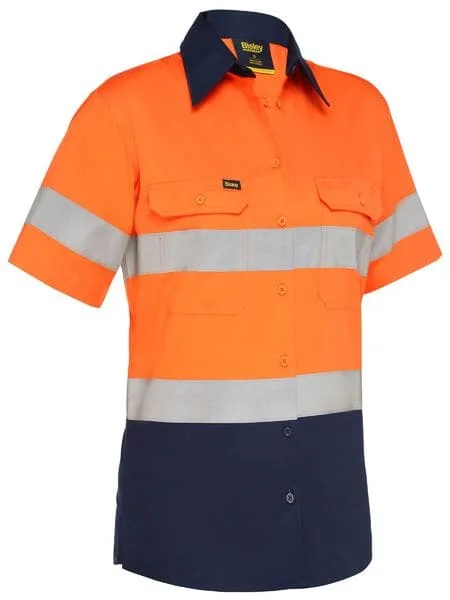 Women's Taped Hi Vis Cool Lightweight Drill Shirt (BL1896) Classic V-Neck Short Shirt Women's Taped Hi Vis Cool Lightweight Drill Shirt (BL1896) Classic V-Neck Short Shirt