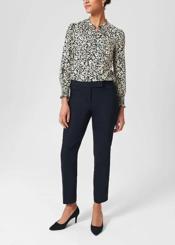 Annie Trouser 0123/8637/9083l00 Navy Trousers Print Floral