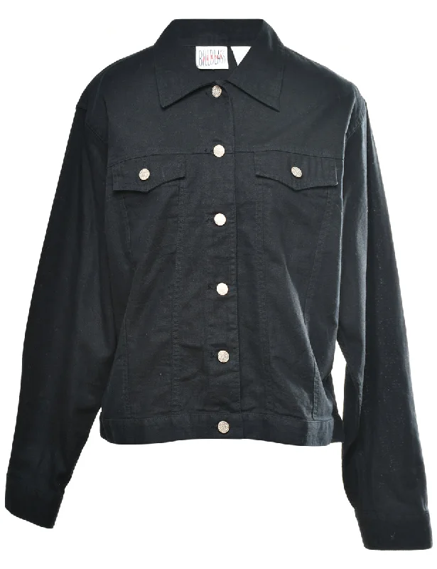Bill Blass Jacket - L A-Line Jacket Boat Neck Shawl Collar