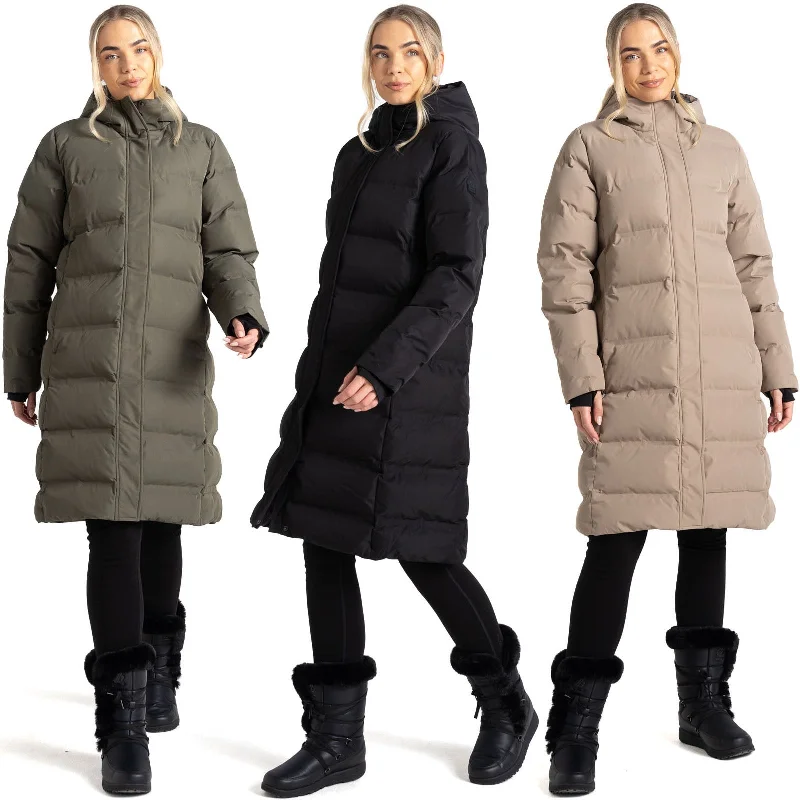 Dare 2b Womens Wander Waterproof Longline Padded Jacket Anorak Shell Jacket Lightweight Jacket