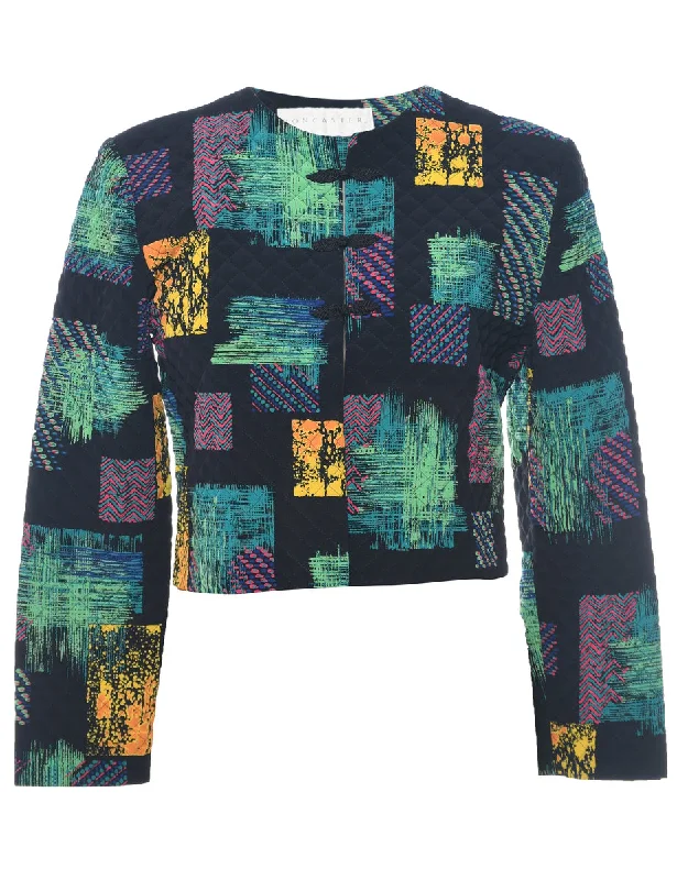 Doncaster Cropped Jacket - M Zippered Front Buttoned Front Snap Front