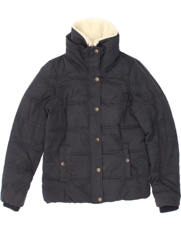 FAT FACE Womens Padded Jacket UK 8 Small Navy Blue Polyester Trench Coat Raincoat Waterproof Jacket FAT FACE Womens Padded Jacket UK 8 Small Navy Blue Polyester Trench Coat Raincoat Waterproof Jacket