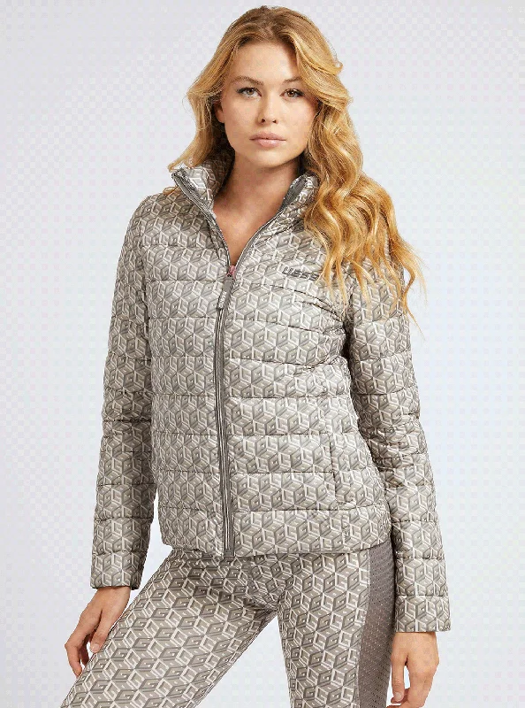 Grey G Cube Eireen Active Puffer Jacket Mesh Jacket Canvas Jacket Denim Jacket