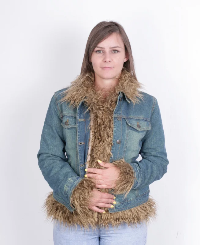 New Outline Women M Jacket Jeans Denim Fur Boho Vintage Embroidered Jacket Appliqued Jacket Beaded Jacket New Outline Women M Jacket Jeans Denim Fur Boho Vintage Embroidered Jacket Appliqued Jacket Beaded Jacket