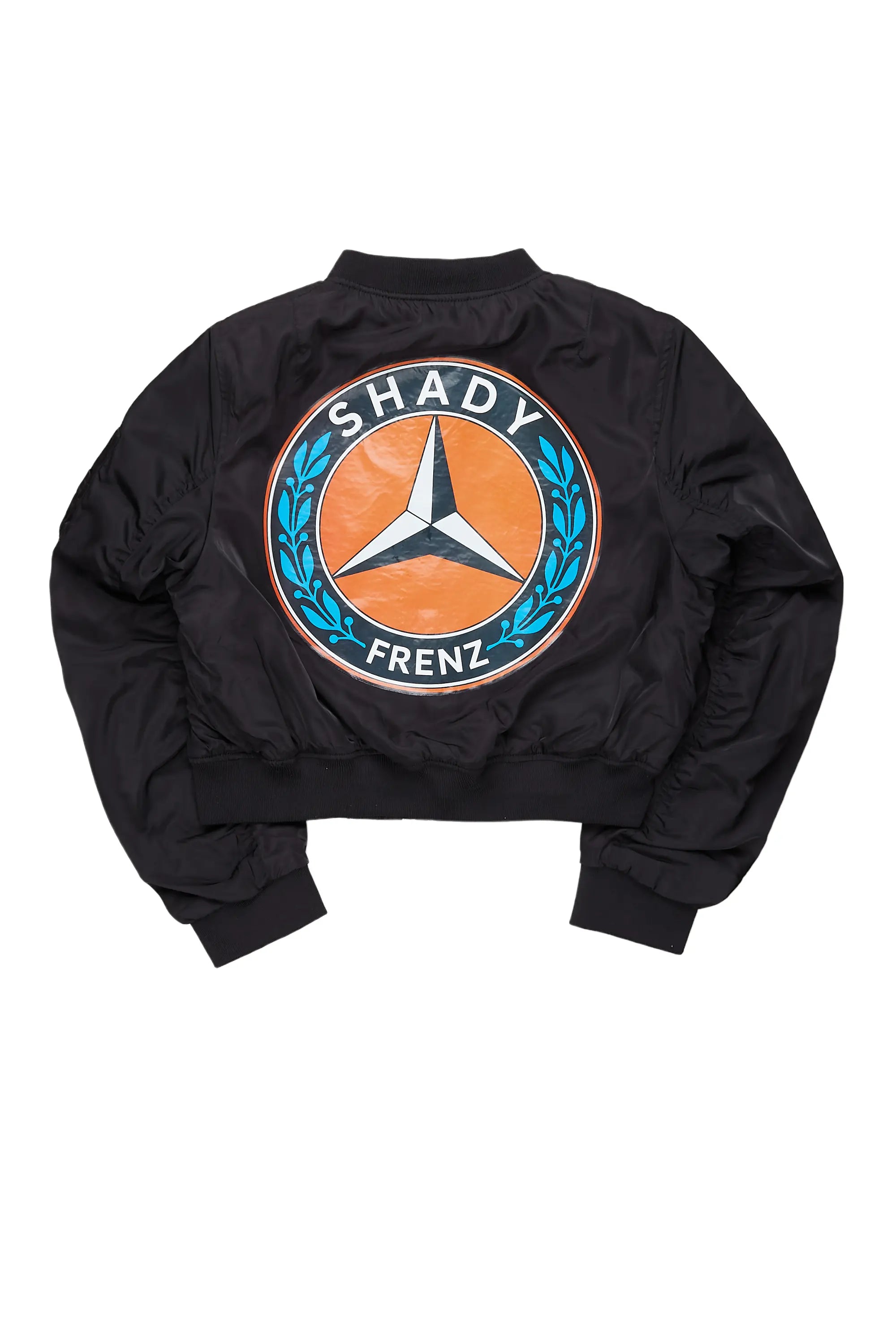 Taylin Black Bomber Jacket Jersey Jacket Tulle Jacket Batik Jacket
