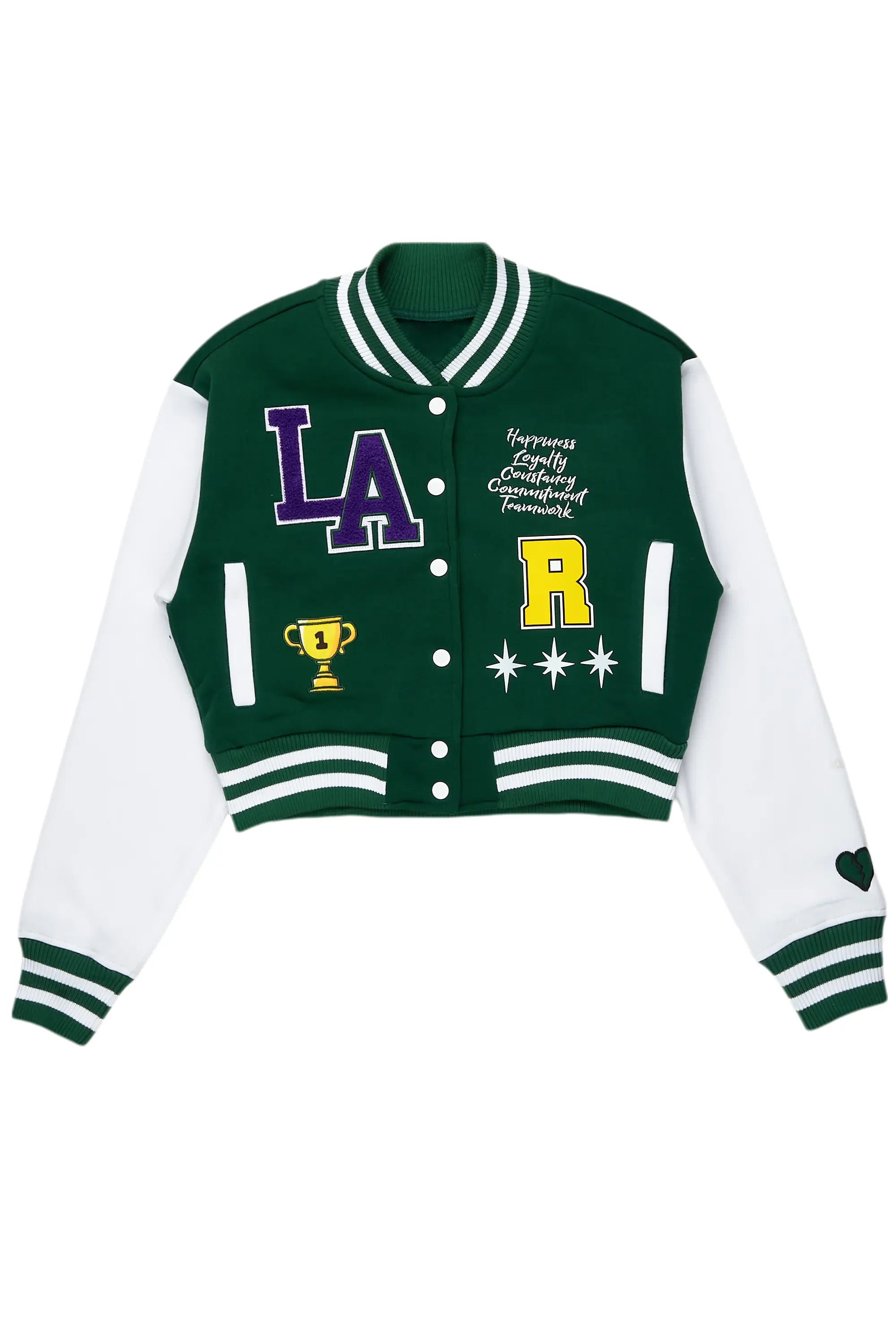 Shekeya Green Varsity Jacket Jacket Blazer Coat