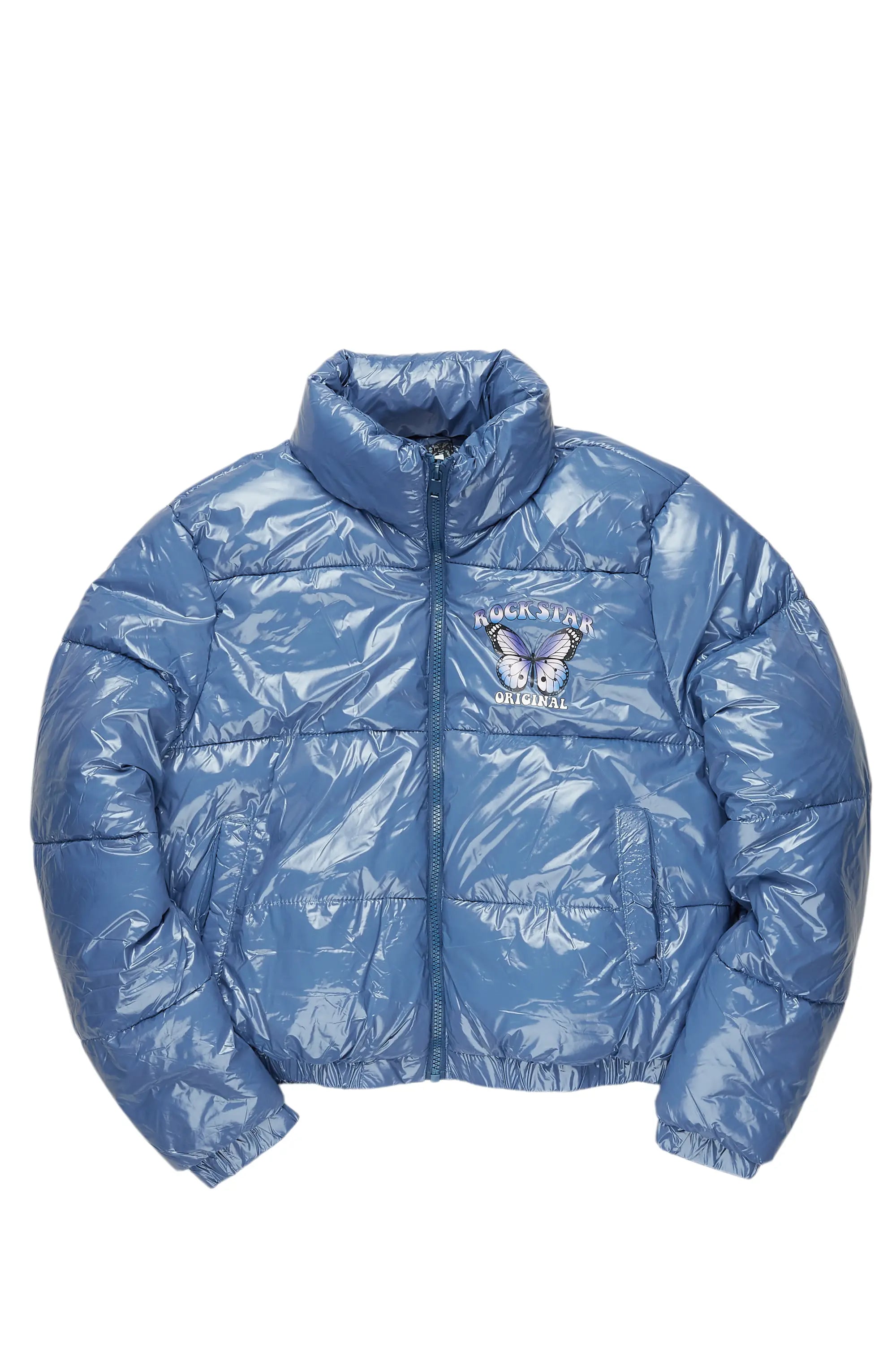 Cecilia Blue Puffer Jacket Striped Jacket Polka Dot Jacket Floral Jacket