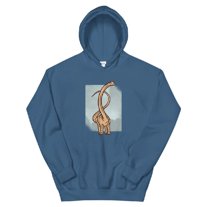 Brontosaurus Fade - Adult Dinosaur Hoodie Hoodie with Cropped Fit Short Trendy