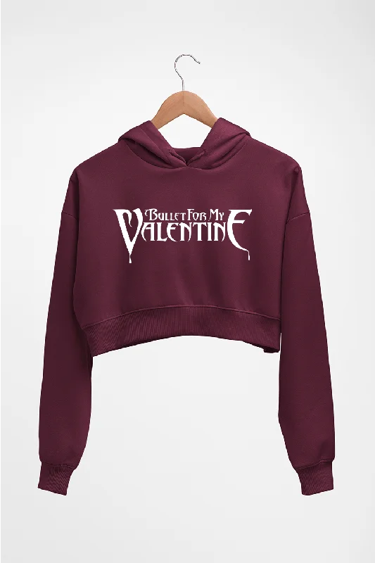 Bullet for My Valentine Crop HOODIE FOR WOMEN Hoodie with Pocket Utility Practical