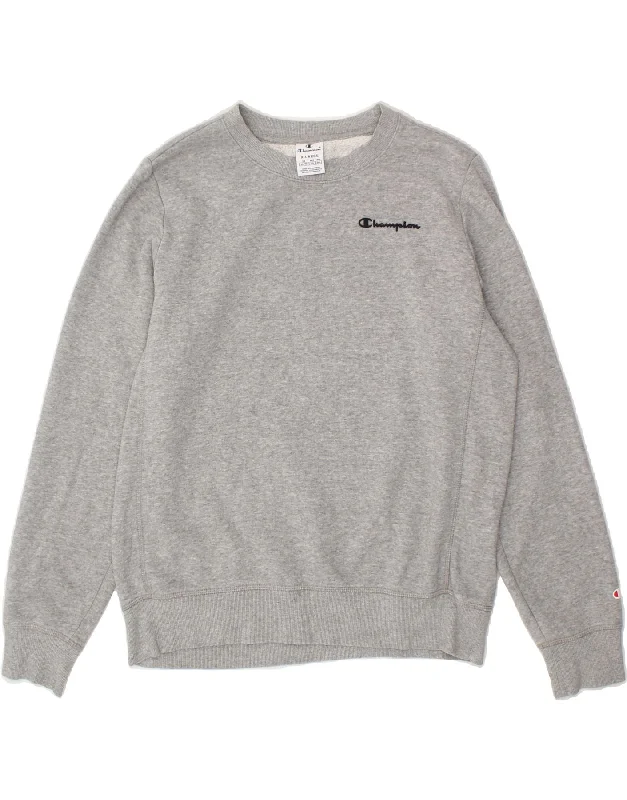 CHAMPION Womens Sweatshirt Jumper UK 18 XL Grey Hoodie with Slit Hem Functional Movement CHAMPION Womens Sweatshirt Jumper UK 18 XL Grey Hoodie with Slit Hem Functional Movement