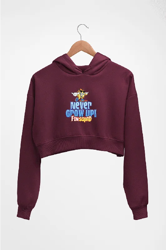 fun squad Crop HOODIE FOR WOMEN Graphic Hoodie Design Print